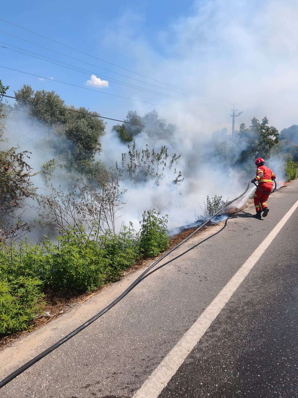 Ula’da Yol Kenarındaki Kuru Otlar Alev Aldı 2